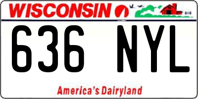 WI license plate 636NYL