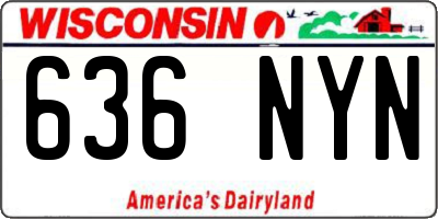 WI license plate 636NYN