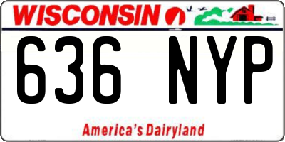 WI license plate 636NYP