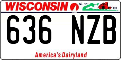 WI license plate 636NZB