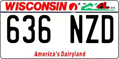 WI license plate 636NZD