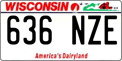 WI license plate 636NZE