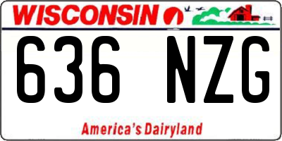 WI license plate 636NZG