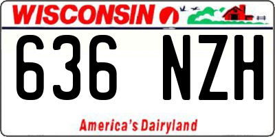 WI license plate 636NZH