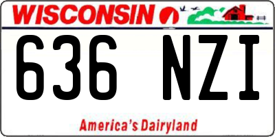 WI license plate 636NZI
