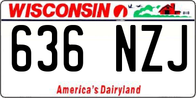 WI license plate 636NZJ
