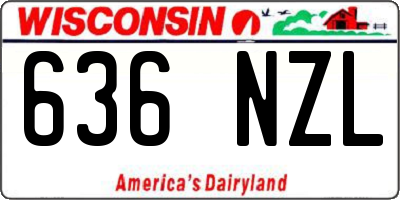 WI license plate 636NZL