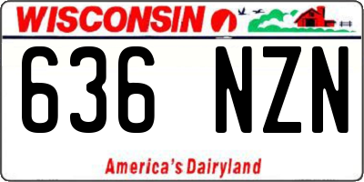 WI license plate 636NZN