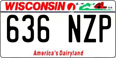 WI license plate 636NZP