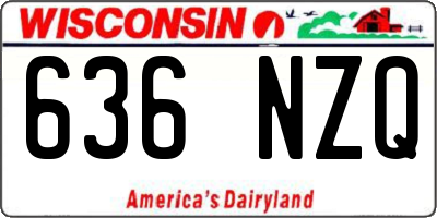 WI license plate 636NZQ