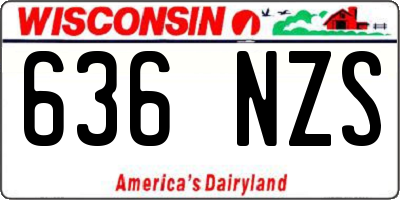 WI license plate 636NZS