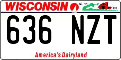 WI license plate 636NZT