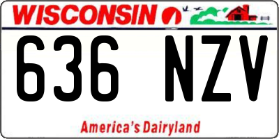 WI license plate 636NZV