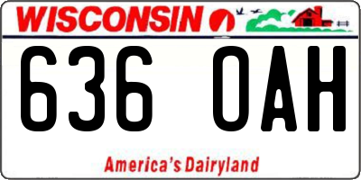WI license plate 636OAH