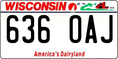 WI license plate 636OAJ