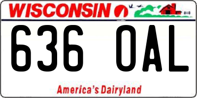 WI license plate 636OAL
