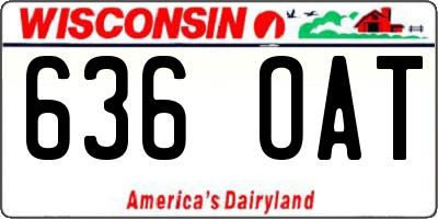 WI license plate 636OAT
