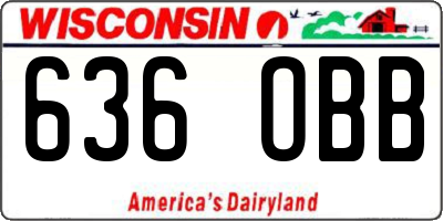 WI license plate 636OBB