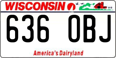 WI license plate 636OBJ