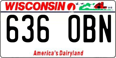 WI license plate 636OBN