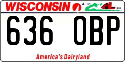 WI license plate 636OBP