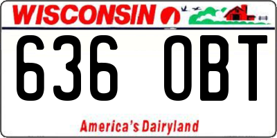 WI license plate 636OBT