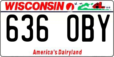 WI license plate 636OBY