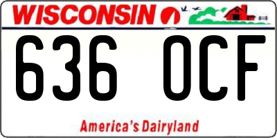 WI license plate 636OCF