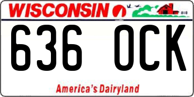 WI license plate 636OCK