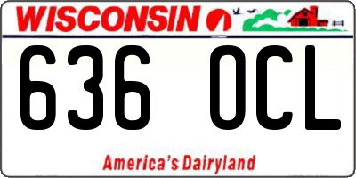 WI license plate 636OCL