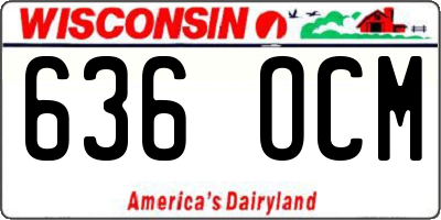 WI license plate 636OCM
