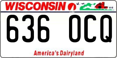 WI license plate 636OCQ