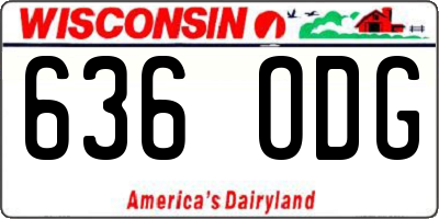 WI license plate 636ODG