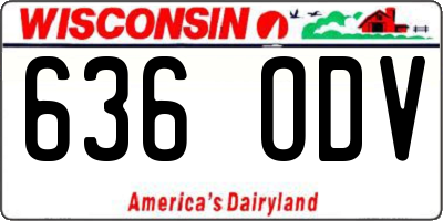 WI license plate 636ODV