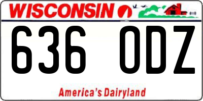 WI license plate 636ODZ