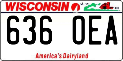 WI license plate 636OEA