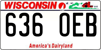 WI license plate 636OEB