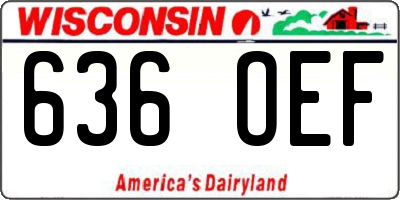 WI license plate 636OEF