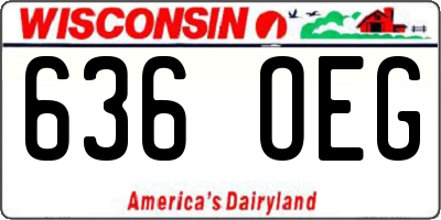 WI license plate 636OEG