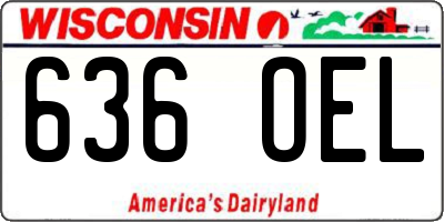 WI license plate 636OEL