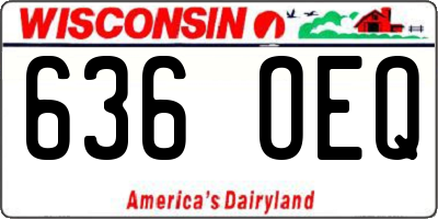 WI license plate 636OEQ