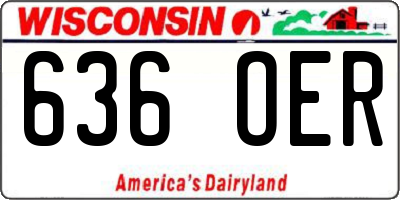 WI license plate 636OER