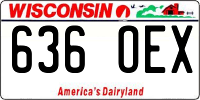 WI license plate 636OEX