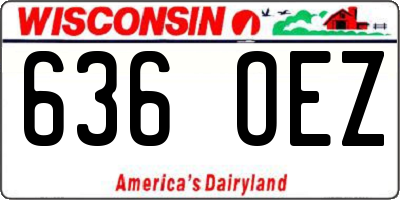 WI license plate 636OEZ