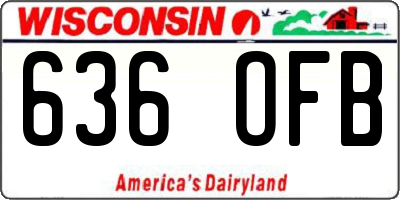 WI license plate 636OFB