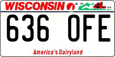 WI license plate 636OFE