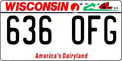 WI license plate 636OFG