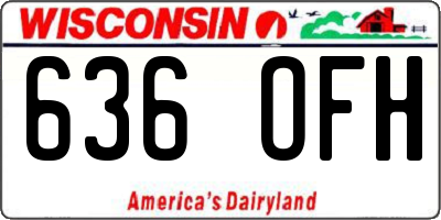 WI license plate 636OFH