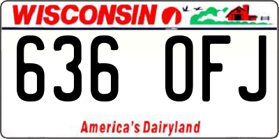 WI license plate 636OFJ