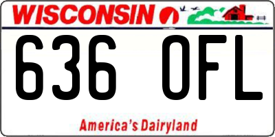 WI license plate 636OFL